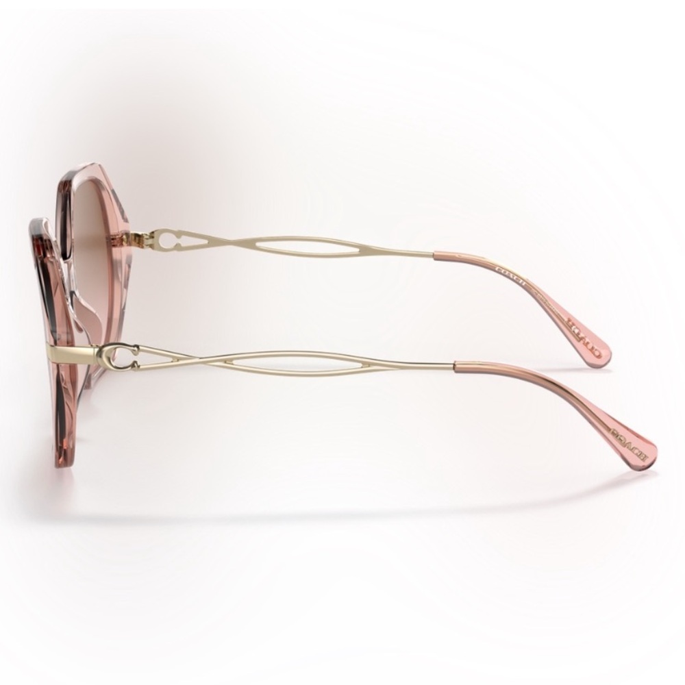 COACH HC8315 (C3445)Gradient Transparent Peach Sunglasses Frames Only RX Lenses - Picture 2 of 8